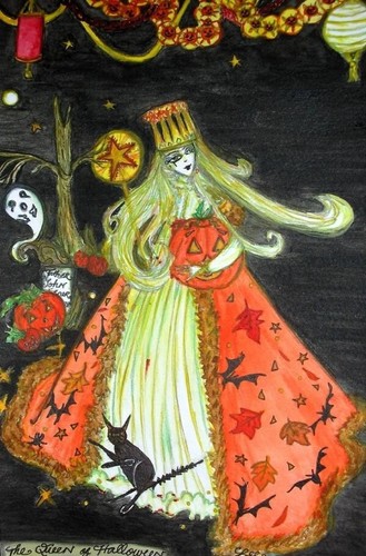 The Queen of Halloween Original Watercolor Painting   | eBay
