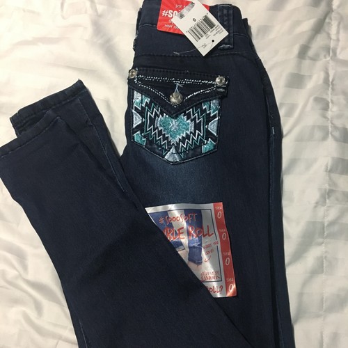 Gr. 0 Skinny Jeans Dark Wask destroyed Boho bestickt distressed stretchig - Bild 11 von 11