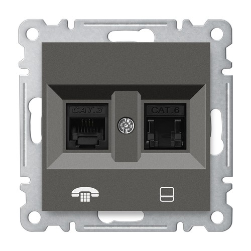 Steckdose Steckdosen Schalter Lichtschalter TAE Wechselschalter LUNIS Anthrazit - Bild 87 von 98