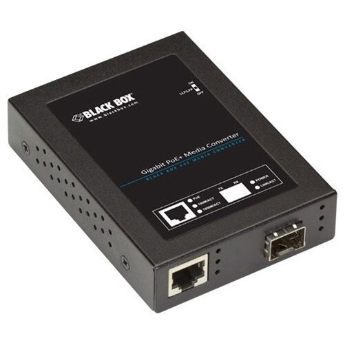 Гигабитный медиаконвертер Black Box PoE+ PSE