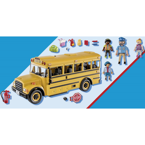 Playmobil City Life 71094 US School Bus Toy Bus with Flashing Lights - Picture 4 of 6