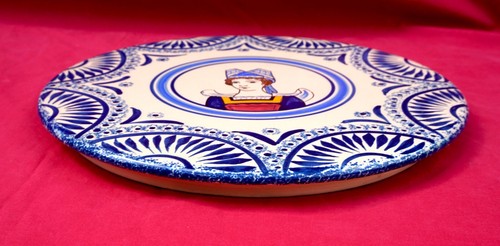 QUIMPER HENRIOT Breton Blue Corbeille Pie Cake Serving Platter French Faience - Picture 5 of 6