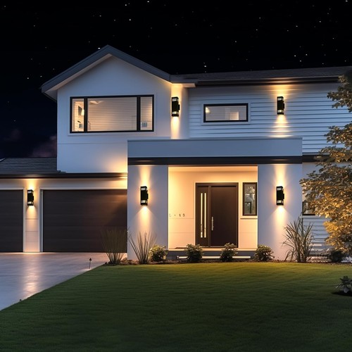Up and Down Lights Outdoor Wall Light Fixtures, Aluminum Dusk to Dawn Outdoor... - Picture 7 of 9