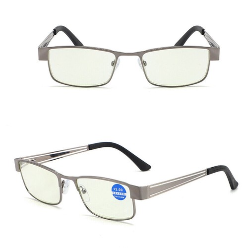 Gafas de lectura rectangulares con bloqueo de luz azul para hombre con bisagra de resorte lectores nuevas - Imagen 6 de 16