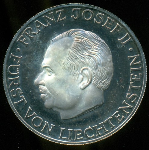 LIECHTENSTEIN 1978 FRANZ JOSEPH II PATER PATRIAE PORTRAIT 900 PROOF SILVER MEDAL - Picture 2 of 2