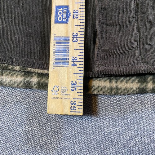 Chaps Denim Corduroy Blanket Flannel Lined Chore Shaket Jacket Mens 2XLT Brown - Picture 5 of 7