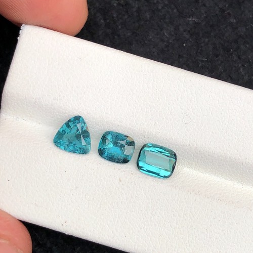 Piedra preciosa suelta de turmalina indicolita azul corte facetado de 2,65 quilates de Afganistán - Imagen 6 de 12