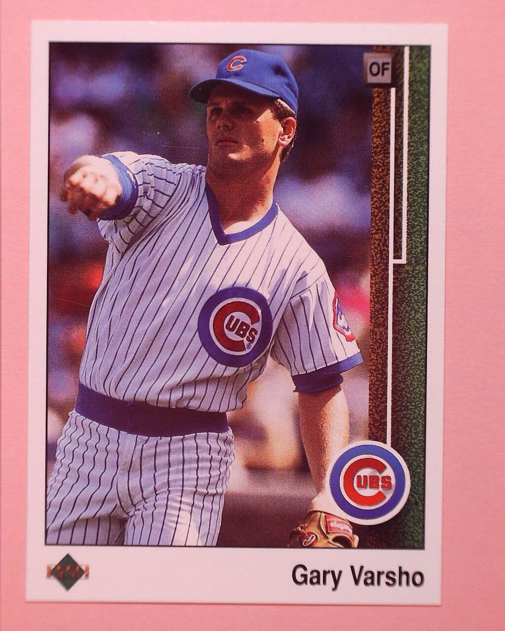 1989 UPPER DECK #321  GARY VARSHO ERROR  MIKE BIELECKI ON BACK  CHICAGO CUBS