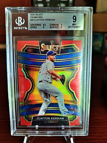 Clayton Kershaw 2020 Select Prizms rojo #36 (calificado BGS 9 como nuevo) 117/199 - Imagen 1 de 2