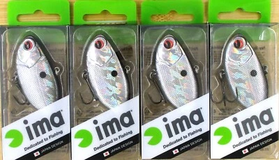(4) Ima 2 3/4" Suspending Vibe 70 3/8 Oz Lipless Crankbaits Silver Lining New