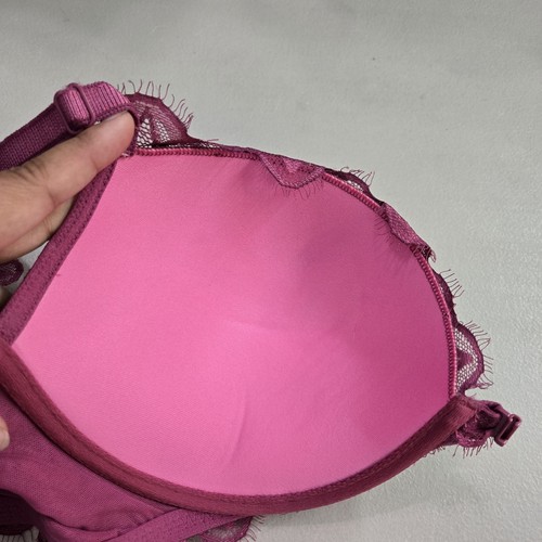 Victoria's Secret PINK Women Bra 36DD Mauve Date Racerback T Shirt Front Closure - Picture 6 of 12