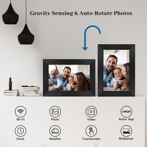 Digital Picture Frame WiFi Smart 8 Inch IPS HD Touch Screen with 32GB Storage - Picture 2 of 7