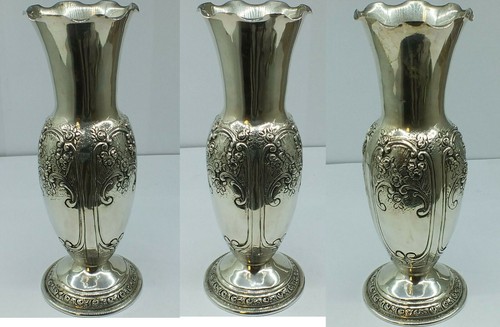 Vase .800 Silber Handarbeit          #  2215 - Bild 2 von 3