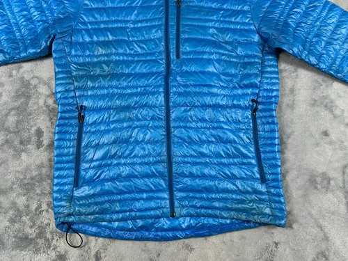 PATAGONIA ULTRALIGHT DOWN HOODY MENS JACKET LARGE BLUE FULL ZIP - Picture 3 of 15
