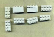 LEGO - 3020 -- 2x4 - Building Plate -- Gray/MDStone - from Minecraft 21227 - 16 Pieces