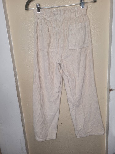 Zara Corduroy Pants Girls Beige  Wide Leg Size 11 12 Years Highrise  - Picture 7 of 7