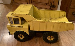 Vintage-Tonka-1960-039-s-Mighty-Dump-Truck-Pressed-Steel-Yellow-Original-Classic