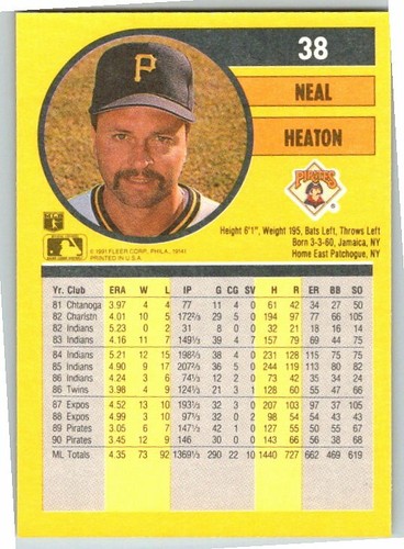 1991 Fleer Baseball - Pick Choose Your Cards #1-200 - Picture 77 of 401