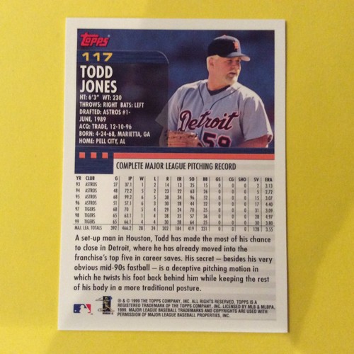 2000 Topps #117 Todd Jones New York Mets - Foto 2 di 2