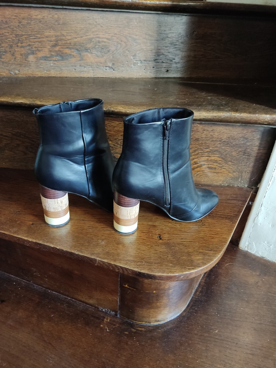 bottines noires H M talons bois taille 38 eBay