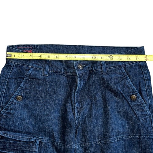 Jeans cargo Marithe Francois Girbaud nastro navetta denim donna taglia 31x32 cinturino blu - Foto 8 di 10