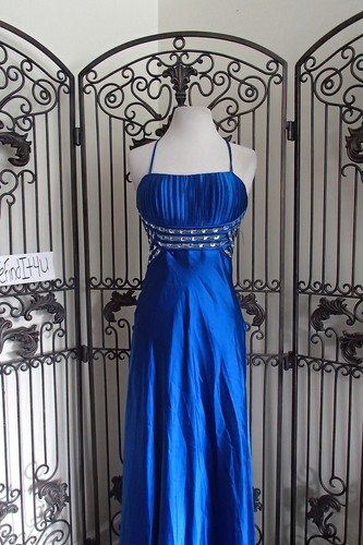 A111/0 DESIGNER ROYAL SZ 6 OR 8 PRL195 $229 FORMAL BEADED GOWN DRESS - Picture 10 of 10