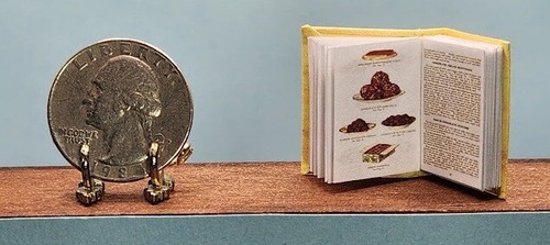 1:12 MINIATURE BOOK CHOCOLATE AND COCOA RECIPES DOLLHOUSE SCALE - Picture 7 of 14