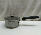 Wear-Ever 1Qt Saucepan Stainless Spout Milk Gravy Warmer Butter Pot Wearever Lid