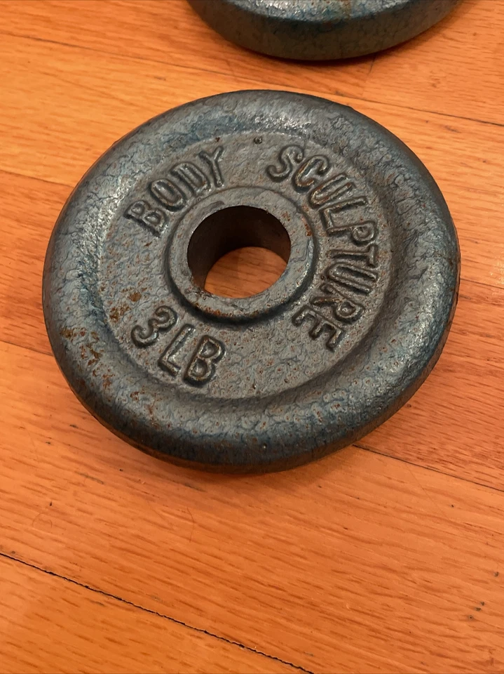 Escultura corporal de hierro fundido de 3 libras X 4 peso para mancuerna con barra gimnasio hierro fundido Foto 2 de 4