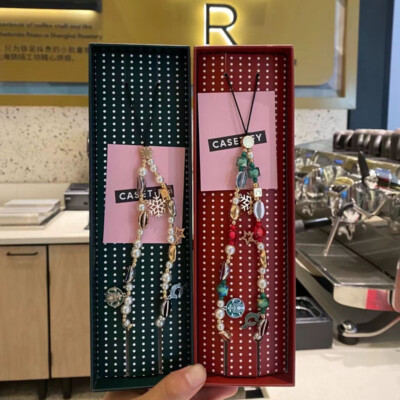 2023 Christmas Starbucks Casetify Joint Phone Chain Handle