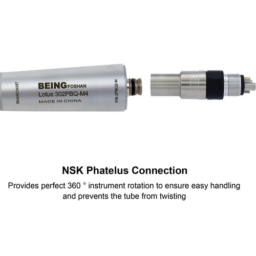 Pieza de mano de fibra óptica dental BEING NSK Phatelus acoplamiento LED 6 orificios - Imagen 31 de 97
