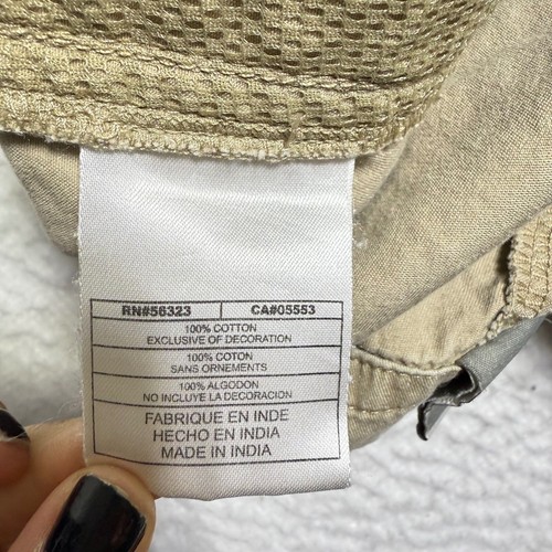 VTG Nike Cargo Shorts mens medium tan brown Casual Khaki Outdoor Drawstring - Picture 8 of 9