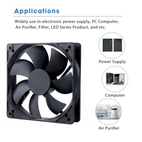 2/4Pcs Usb Cooling Fan Silent Fan Computers Case Pc CPU Case DC 5V Office Seller - Picture 6 of 8