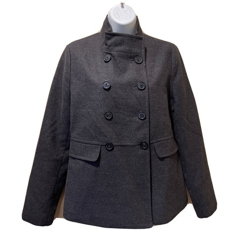 Brandneu - Old Navy zweireihiger Peacoat Damen (Größe S) grau meliert - Bild 1 von 2