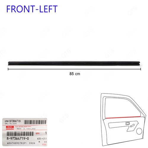 Fits Isuzu D-Max Dmax Hi-Lander 2003 08 10 Front Lh Inner Weatherstrip Door Belt - Bild 2 von 9