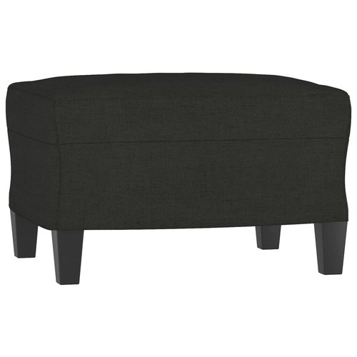vidaXL Footstool Black 60x50x41 cm Fabric - Picture 2 of 9