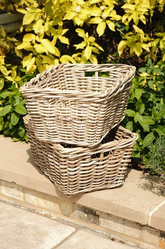 Kubu Wicker Tapered Drawer Handmade Basket Storage Tidy Built In Handles - Picture 26 of 27