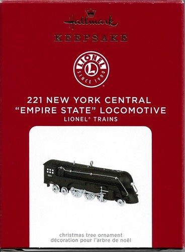 LIONEL #26 NEW YORK CENTRAL "EMPIRE STATE" LOCOMOTIVE 2021 KEEPSAKE ORNAMENT NEW