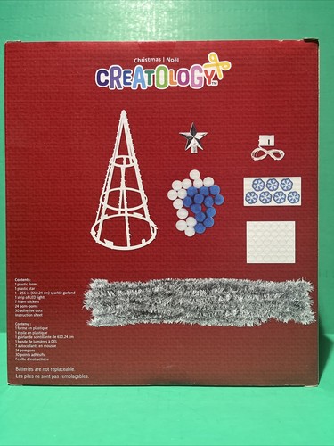 Christmas DIY Decor Tree Craft Kit Lights Up Ages 6+ New - Picture 3 of 4