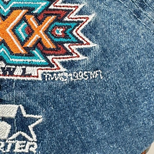 Vintage Starter Dallas Cowboys Super Bowl XXX 30 Strapback Hat Denim Jean Cap - Picture 4 of 7