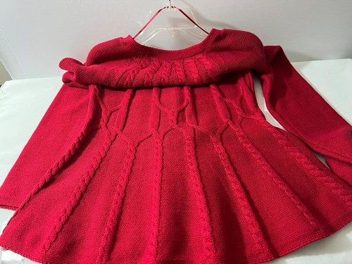 Style & Co Sweater Women Sz PL Red Amore Button L-S Cotton/Acrylic Flare Tunic - Picture 10 of 11