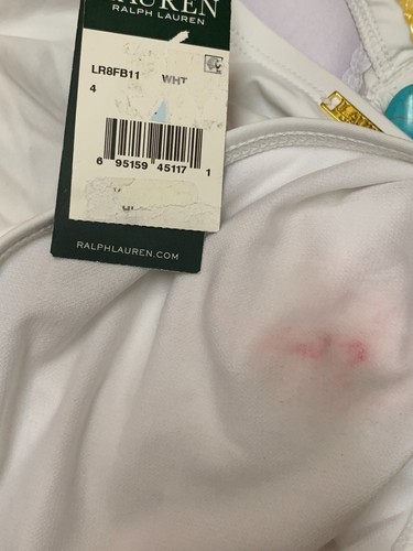 Lauren Ralph Lauren Womens Beach Club Bead Necklace One-Piece Swimsuit, WHITE, 4 - Picture 5 of 7