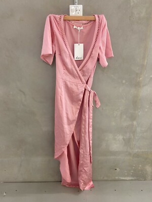Pink Stella Wrap Dress DAZIE STELLA WRAP SLINKY WOMENS DRESS SZ