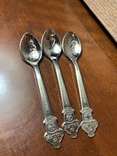 Lot Of 3 Rolex Miniature Spoons Lucerne Lugano Interlaken Switzerland