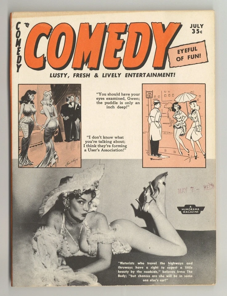 Betty Page Comedy #37 Bill Ward, Eve Lynd 1957 Pinup Magazine Humorama M32166 - Image 2 of 2