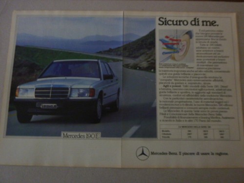 * ADVERTISING PUBBLICITA' MERCEDES-BENZ serie 190 - 1988 VEDI ALTRE DISPONIBILI - Foto 9 di 12