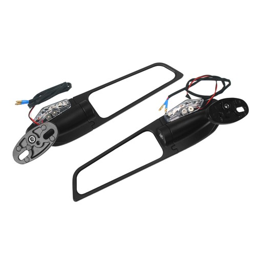 LED Larger Wind Swivel Wing Rearview Winglets Mirrors For KAWASAKI NINJA ZX10R - Picture 8 of 10