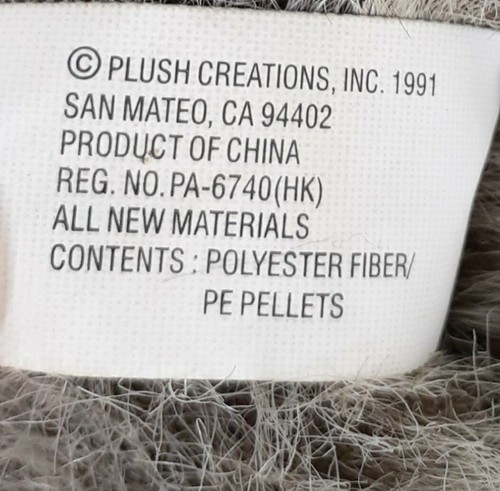 Vintage 1991 Plüsch Mini Roger Waschbär 9 Zoll Platte River Trading Creations #3676 mit Etikett - Bild 6 von 6
