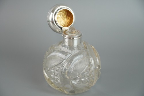 ** Glasflakon mit Sterling Silber Verschluss, Birmingham ** - Bild 5 von 12
