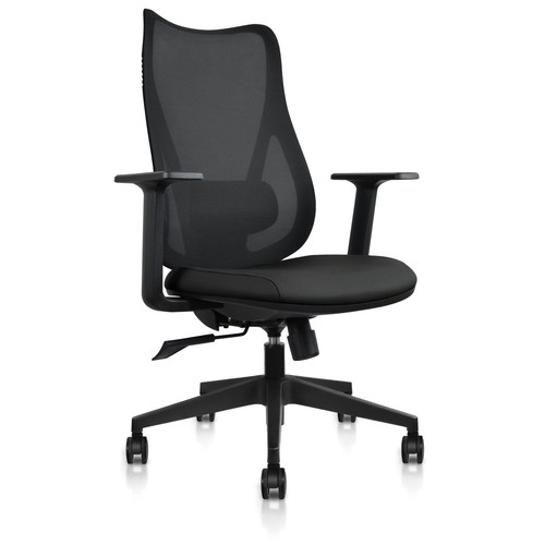 High-Back Breathable Mesh Executive Home Office Computer Chair with Arms Black - Picture 10 of 13